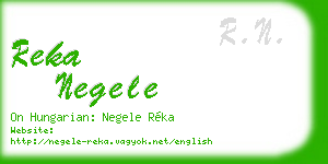 reka negele business card